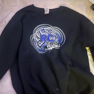 Volleyball crewneck sweatshirt - black and blue #volleyball
